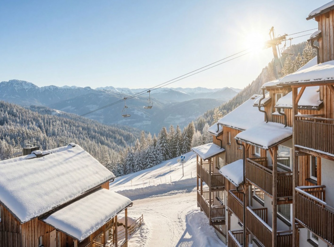Sonnenalpe Nassfeld · Carinthia · Austria — unit Top 08.1 (Family Chalet, approx. 72,31 m² + balcony 4,67 m²)