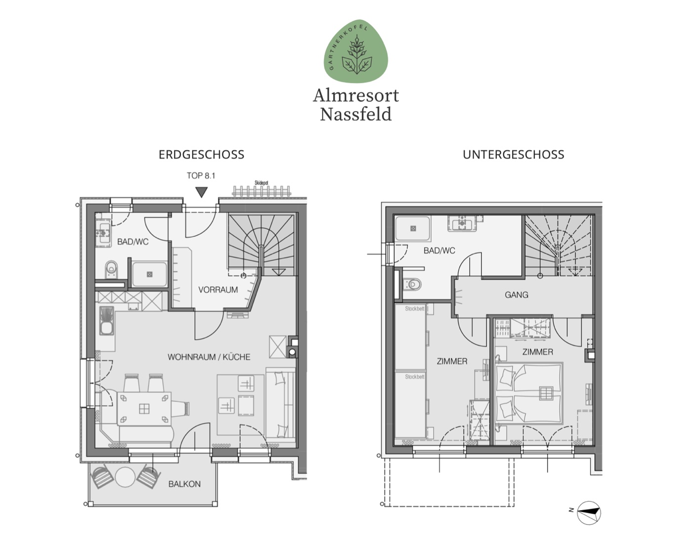 Sonnenalpe Nassfeld · Carinthia · Austria — unit Top 08.1 (Family Chalet, approx. 72,31 m² + balcony 4,67 m²)